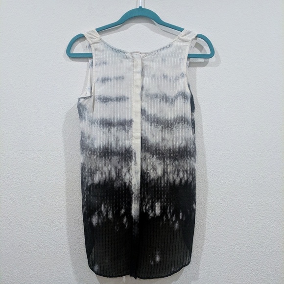 TRYB tie-dye hi-lo silk 100% boho top sz S - Picture 2 of 7